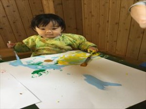 「私は二本の筆を使うわよ~」