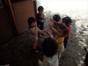 うわ!シャボン玉だ!