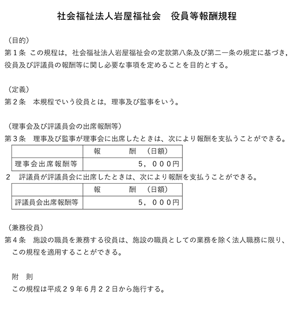 役員等報酬規程